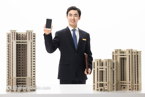 帅气房产经纪介绍新楼盘手机展示